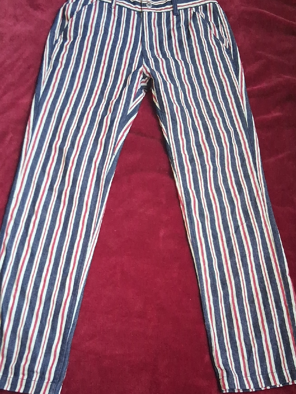 Mens Pleasures Now Striped Pants Size 28 x 29